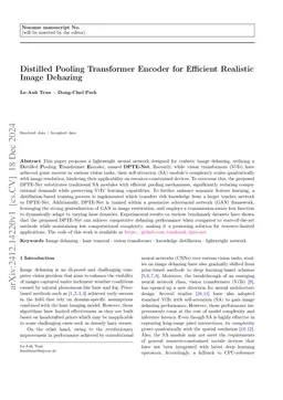 Distilled Pooling Transformer Encoder for Efficient Realistic Image
  Dehazing