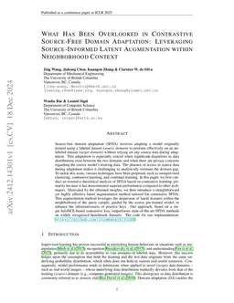What Has Been Overlooked in Contrastive Source-Free Domain Adaptation:
  Leveraging Source-Informed Latent Augmentation within Neighborhood Context