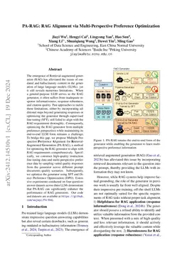PA-RAG: RAG Alignment via Multi-Perspective Preference Optimization