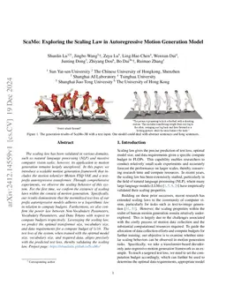 ScaMo: Exploring the Scaling Law in Autoregressive Motion Generation
  Model