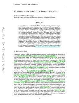 Holistic Adversarially Robust Pruning
