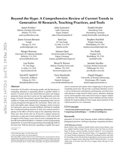 Beyond the Hype: A Comprehensive Review of Current Trends in Generative
  AI Research, Teaching Practices, and Tools
