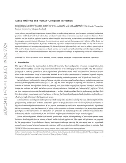 Active Inference and Human--Computer Interaction