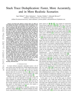 Stack Trace Deduplication: Faster, More Accurately, and in More
  Realistic Scenarios
