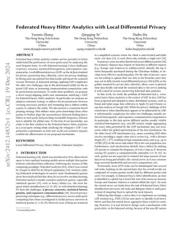 Federated Heavy Hitter Analytics with Local Differential Privacy