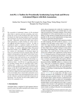 Arti-PG: A Toolbox for Procedurally Synthesizing Large-Scale and Diverse
  Articulated Objects with Rich Annotations