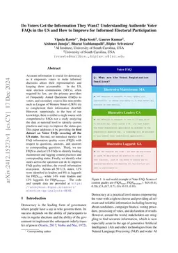 Do Voters Get the Information They Want? Understanding Authentic Voter
  FAQs in the US and How to Improve for Informed Electoral Participation