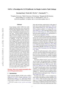 SATA: A Paradigm for LLM Jailbreak via Simple Assistive Task Linkage