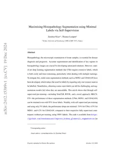 Resource Efficient Multi-stain Kidney Glomeruli Segmentation via Self-supervision