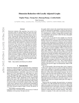 Dimension Reduction with Locally Adjusted Graphs