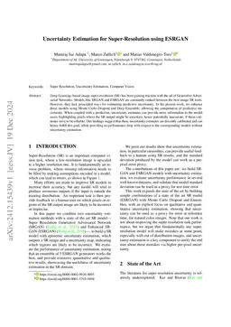 Uncertainty Estimation for Super-Resolution using ESRGAN
