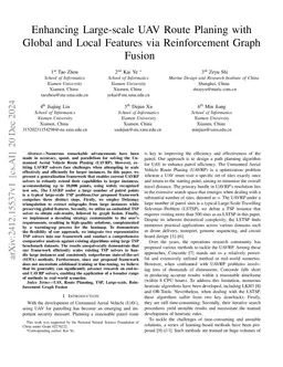 Enhancing Large-scale UAV Route Planing with Global and Local Features
  via Reinforcement Graph Fusion