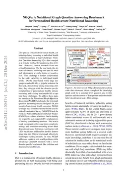 NGQA: A Nutritional Graph Question Answering Benchmark for Personalized
  Health-aware Nutritional Reasoning