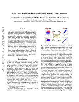 Gaze Label Alignment: Alleviating Domain Shift for Gaze Estimation
