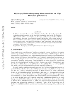 Hypergraph clustering using Ricci curvature: an edge transport perspective