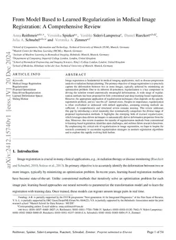 From Model Based to Learned Regularization in Medical Image
  Registration: A Comprehensive Review