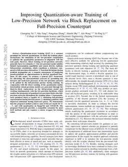 Improving Quantization-aware Training of Low-Precision Network via Block
  Replacement on Full-Precision Counterpart