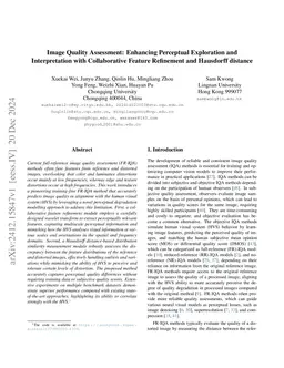 Image Quality Assessment: Enhancing Perceptual Exploration and
  Interpretation with Collaborative Feature Refinement and Hausdorff distance