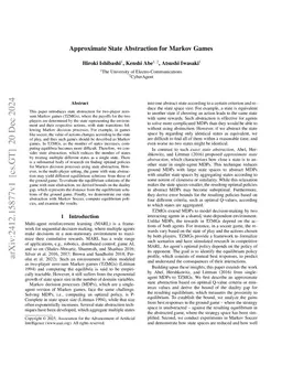 Approximate State Abstraction for Markov Games