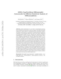 LEDA: Log-Euclidean Diffeomorphism Autoencoder for Efficient Statistical Analysis of Diffeomorphisms