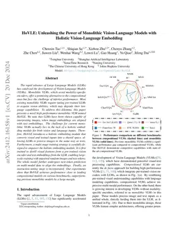 HoVLE: Unleashing the Power of Monolithic Vision-Language Models with Holistic Vision-Language Embedding