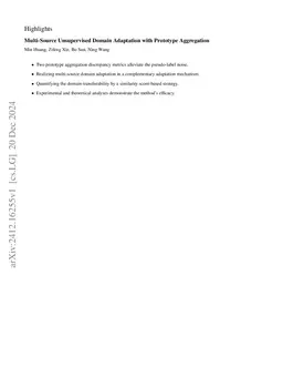 Multi-Source Unsupervised Domain Adaptation with Prototype Aggregation