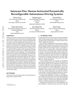 Autoware.Flex: Human-Instructed Dynamically Reconfigurable Autonomous Driving Systems