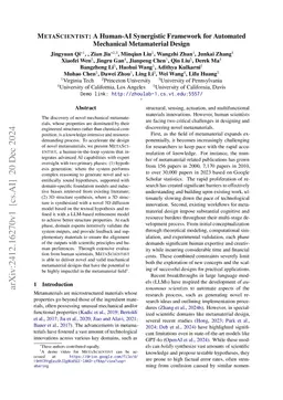 MetaScientist: A Human-AI Synergistic Framework for Automated Mechanical
  Metamaterial Design