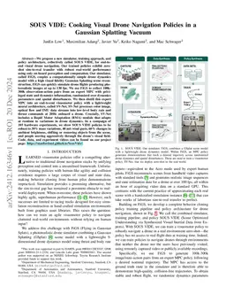 SOUS VIDE: Cooking Visual Drone Navigation Policies in a Gaussian Splatting Vacuum