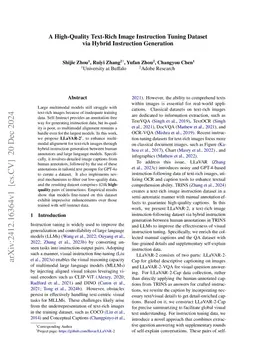 A High-Quality Text-Rich Image Instruction Tuning Dataset via Hybrid
  Instruction Generation