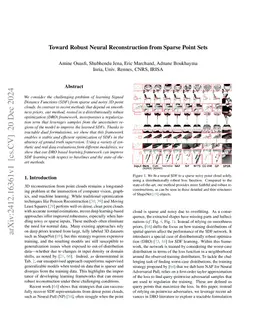 Toward Robust Neural Reconstruction from Sparse Point Sets