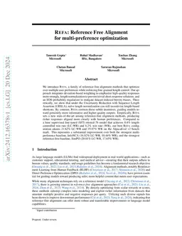 REFA: Reference Free Alignment for multi-preference optimization