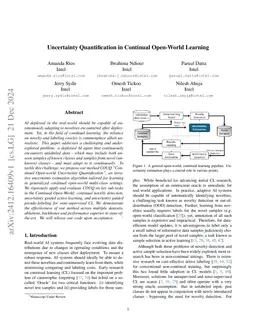 Uncertainty Quantification in Continual Open-World Learning