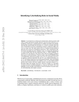 Identifying Cyberbullying Roles in Social Media