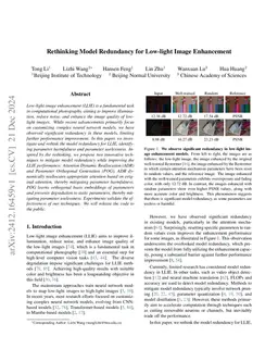 Rethinking Model Redundancy for Low-light Image Enhancement