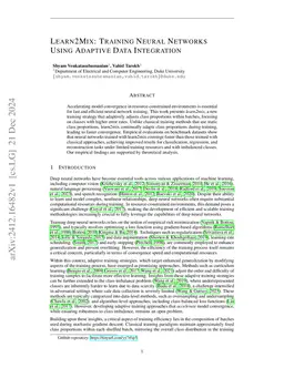 Learn2Mix: Training Neural Networks Using Adaptive Data Integration