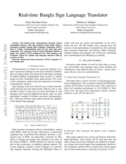 Real-time Bangla Sign Language Translator