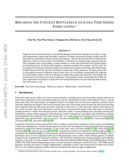 Breaking the Context Bottleneck on Long Time Series Forecasting