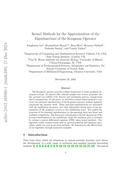 Kernel Methods for the Approximation of the Eigenfunctions of the
  Koopman Operator