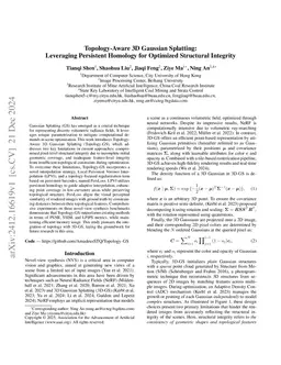 Topology-Aware 3D Gaussian Splatting: Leveraging Persistent Homology for Optimized Structural Integrity