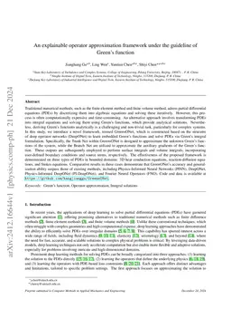 An explainable operator approximation framework under the guideline of Green's function