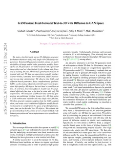 GANFusion: Feed-Forward Text-to-3D with Diffusion in GAN Space