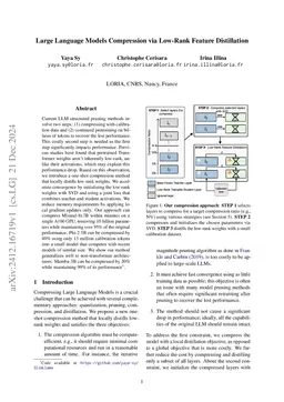 Lillama: Large Language Models Compression via Low-Rank Feature Distillation