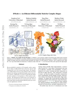 DMesh++: An Efficient Differentiable Mesh for Complex Shapes