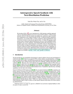 KALL-E:Autoregressive Speech Synthesis with Next-Distribution Prediction