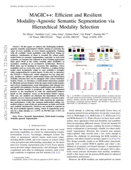 MAGIC++: Efficient and Resilient Modality-Agnostic Semantic Segmentation
  via Hierarchical Modality Selection