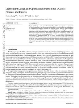 Lightweight Design and Optimization methods for DCNNs: Progress and
  Futures