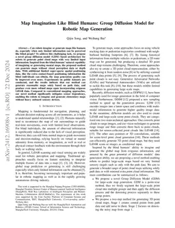 Map Imagination Like Blind Humans: Group Diffusion Model for Robotic Map Generation