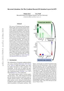 Reversed Attention: On The Gradient Descent Of Attention Layers In GPT