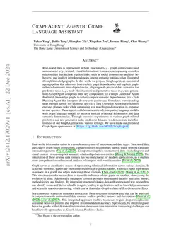 GraphAgent: Agentic Graph Language Assistant